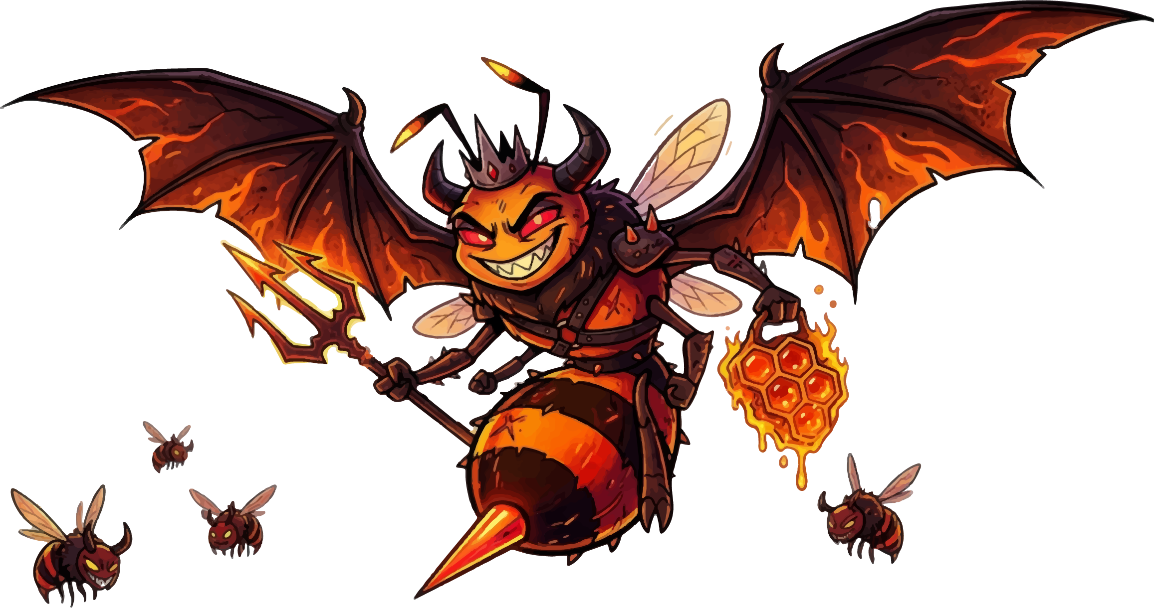 Devil Queen B — the bold mascot of Crazy Devil Magic hot honey